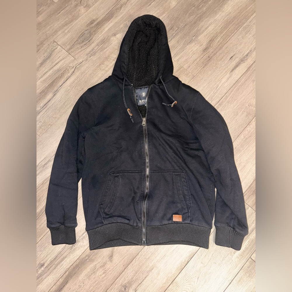 Buffalo David Bitton Black Zip Up Sweater